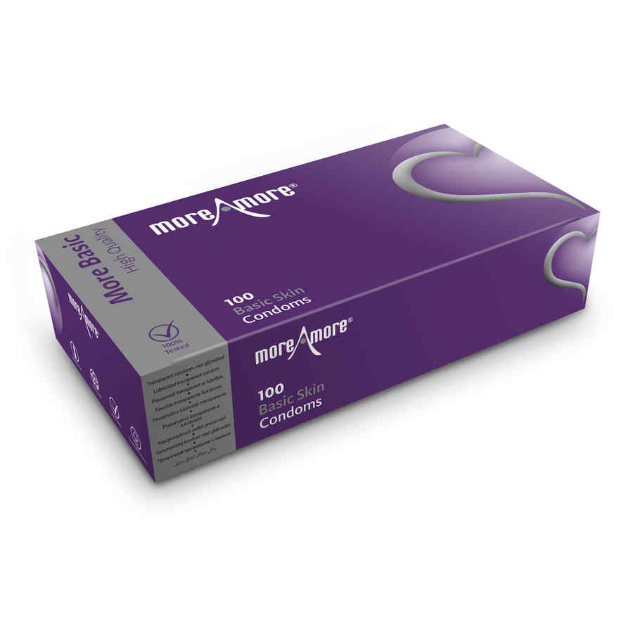 Náhled produktu MoreAmore - Condom Basic Skin 100 ks - klasické kondomy