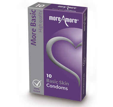 Náhled produktu MoreAmore - Condom Basic Skin 10 ks - klasické kondomy