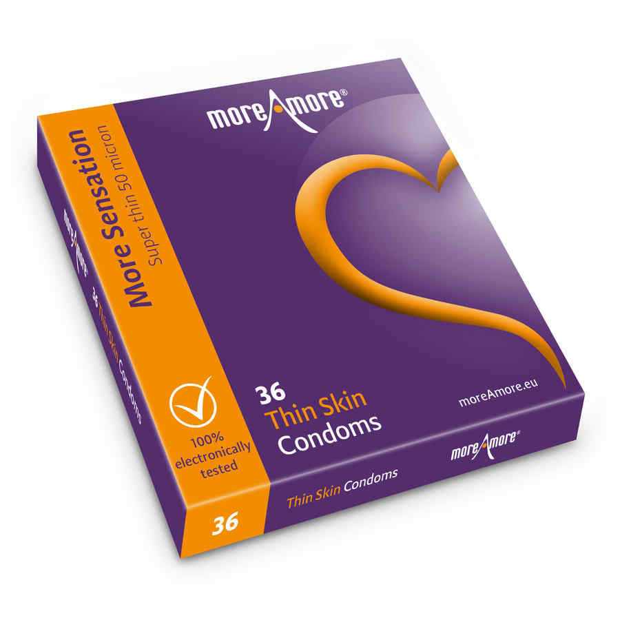 Náhled produktu Extra tenké kondomy MoreAmore Thin Skin, 36 ks