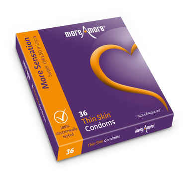 Náhled produktu Extra tenké kondomy MoreAmore Thin Skin, 36 ks