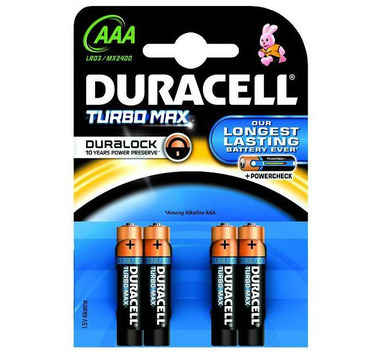 Náhled produktu Baterie AAA/LR03 DURACELL TURBO MAX, 4 ks