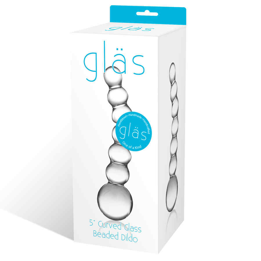 Náhled produktu Zakřivené skleněné dildo Glas Curved Glass Beaded