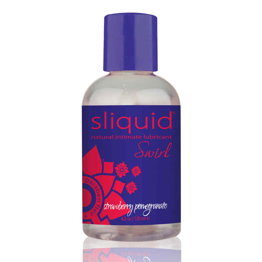 Náhled produktu Lubrikant na vodní bázi Sliquid Naturals Swirl 125 ml, 125 ml, jahoda a granátové jablko