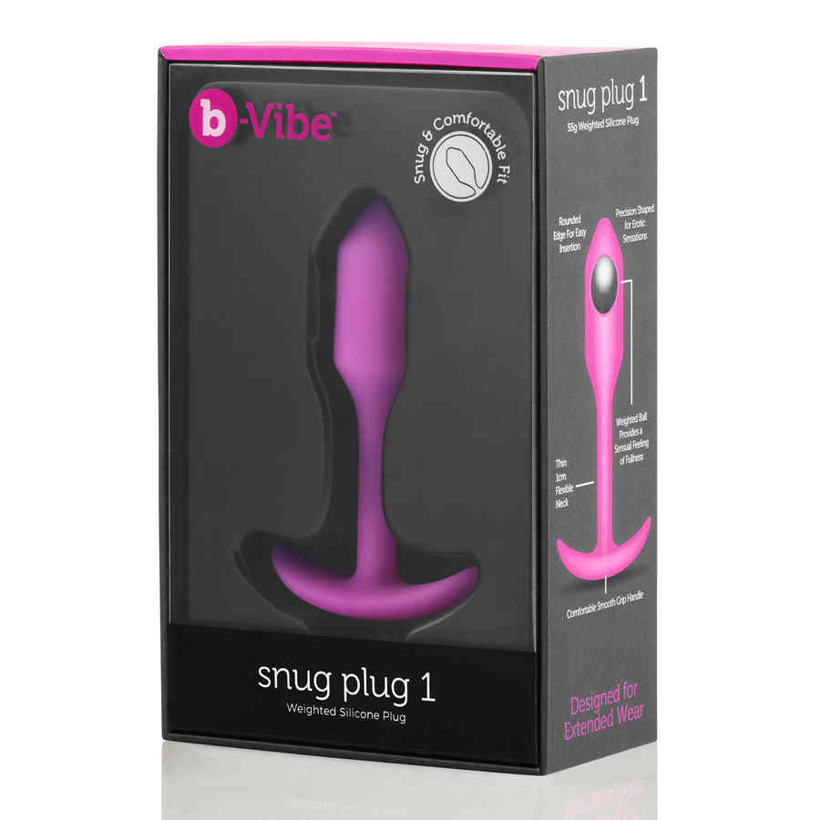 Náhled produktu Anální kolík B-Vibe Snug Plug 1, fuchsiová