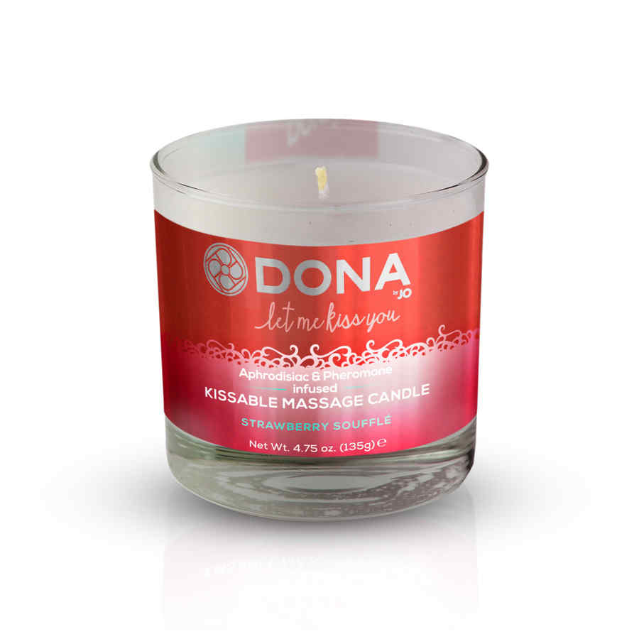 Náhled produktu Dona - masážní svíčka s příchutí jahodové suflé, 135 g