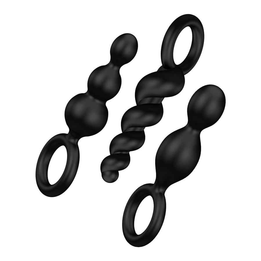 Náhled produktu Sada análních kolíků Satisfyer Plugs, 3 ks, černá