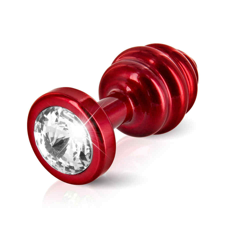 Náhled produktu Kovový anální kolík Diogol Anni Ano, červený s bílým krystalem