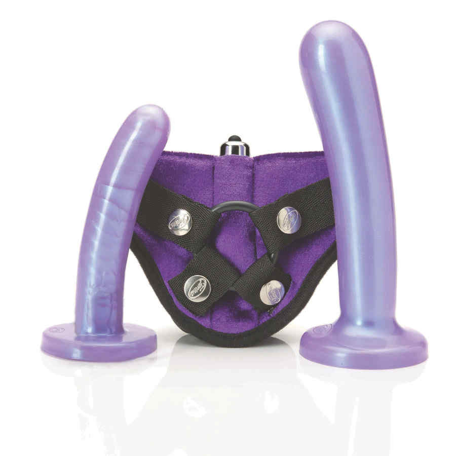 Náhled produktu Postroj pro připínací dilda Tantus Startovací strap-on sada, fialová