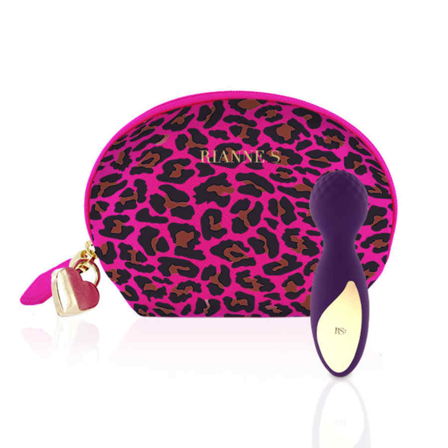 Náhled produktu Mini masážní hlavice Rianne S Essentials Lovely Leopard, fialová