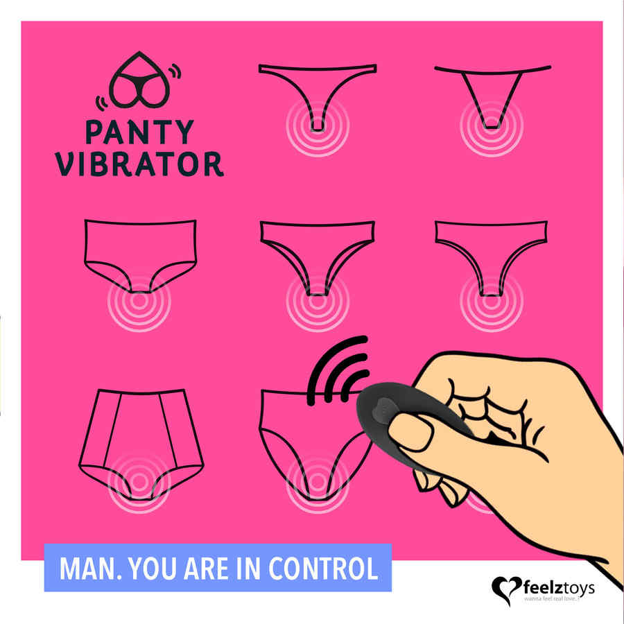 Náhled produktu Kalhotkový vibrátor na dálkové ovládání Feelztoys Panty Vibe, růžová