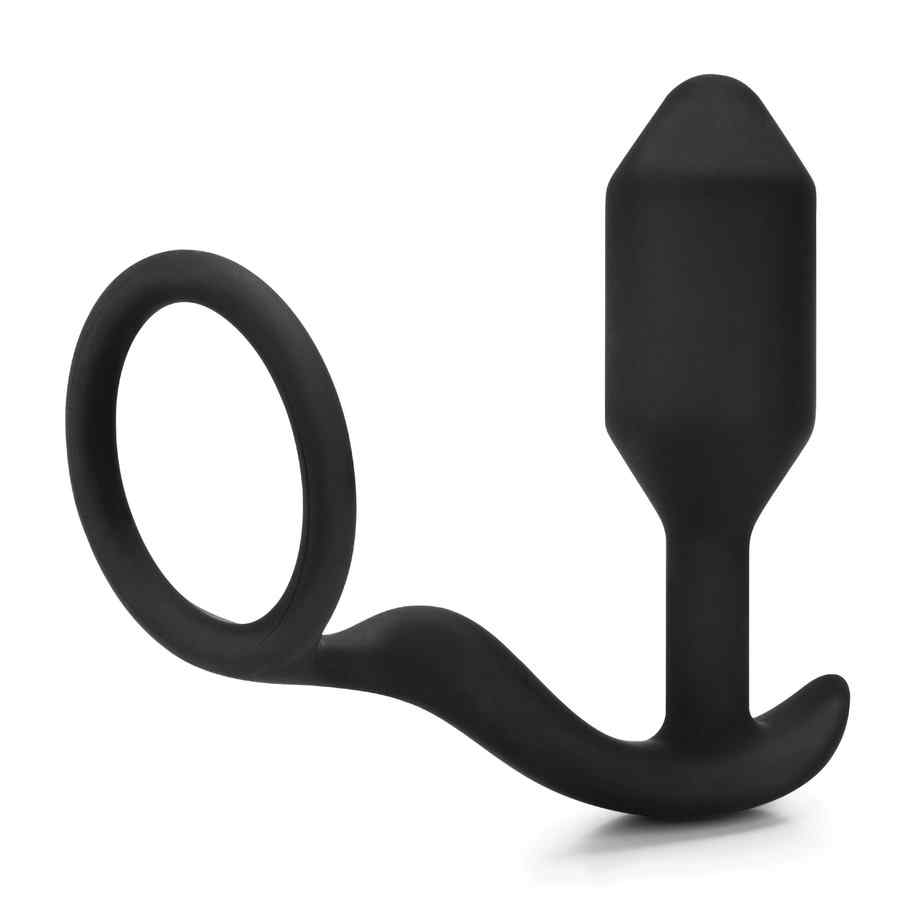 Hlavní náhled produktu B-Vibe - Snug & Tug - anální kolík se škrtícím kroužkem, černá