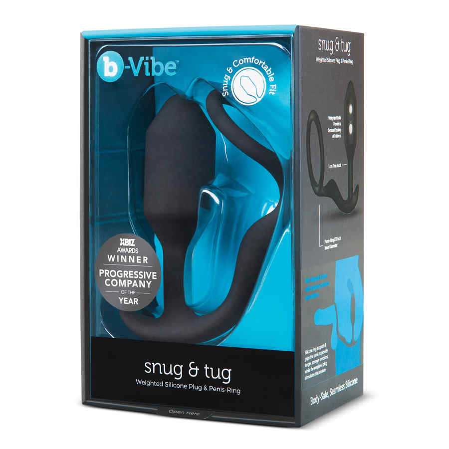 Náhled produktu Anální kolík s erekčním kroužkem B-Vibe Snug & Tug, černá