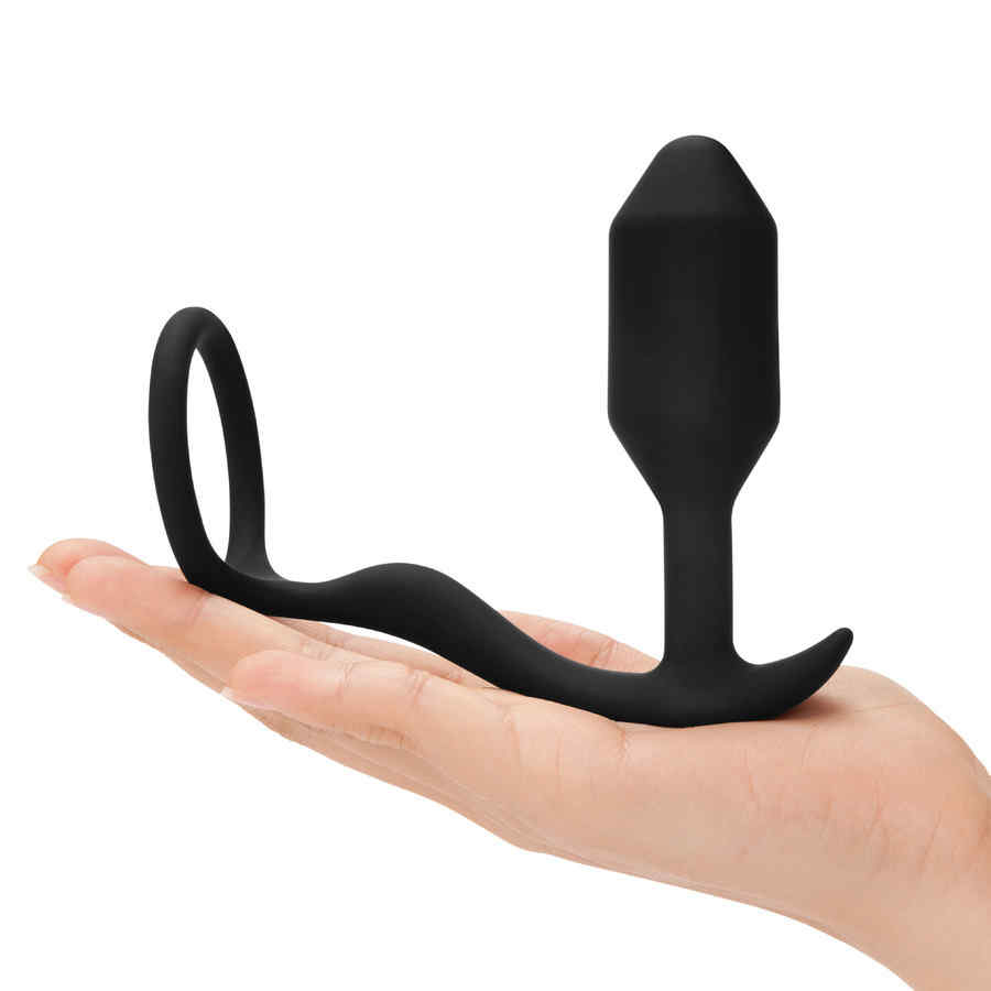 Náhled produktu Anální kolík s erekčním kroužkem B-Vibe Snug & Tug, černá