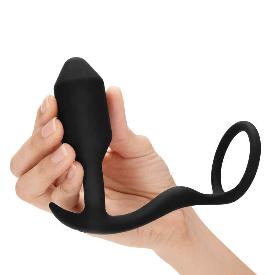 Náhled produktu Anální kolík s erekčním kroužkem B-Vibe Snug & Tug, černá