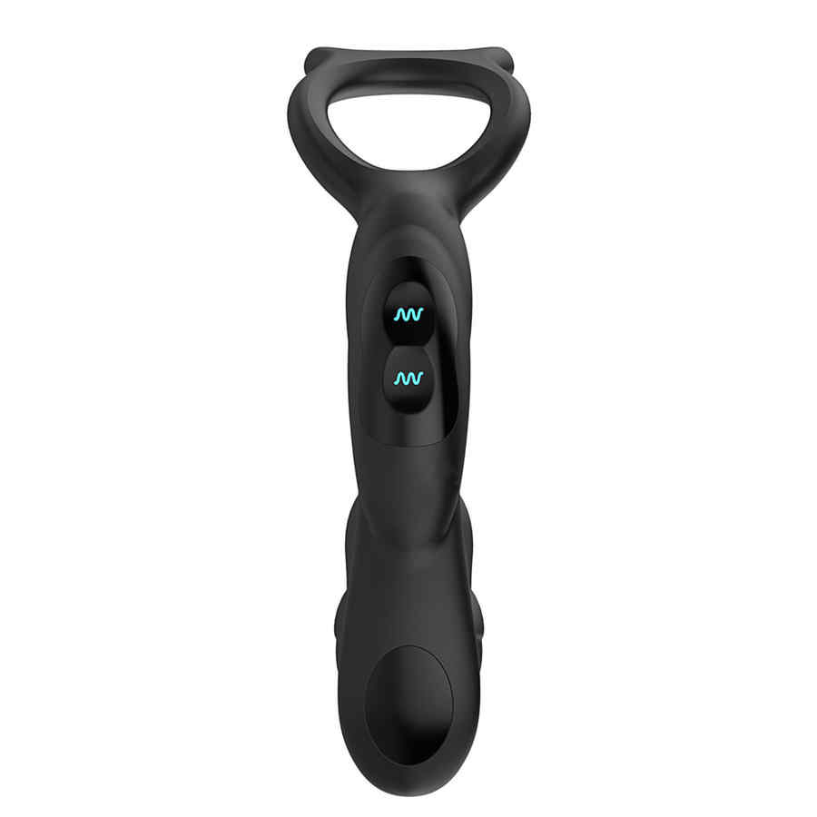 Náhled produktu Anální vibrátor s škrtícími kroužky pro penis a varlata Nexus Simul8, černá
