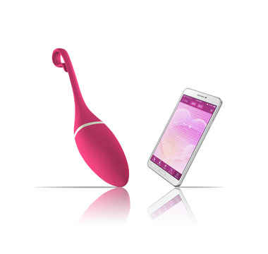 Náhled produktu Vibrační vajíčko na dálkové ovládání s mobilní aplikací Realov Irena I, Růžová