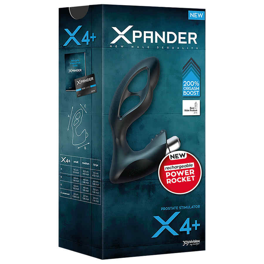 Náhled produktu Rozevírající vibrační anální kolík Joydivision XPANDER X4+, vel. S