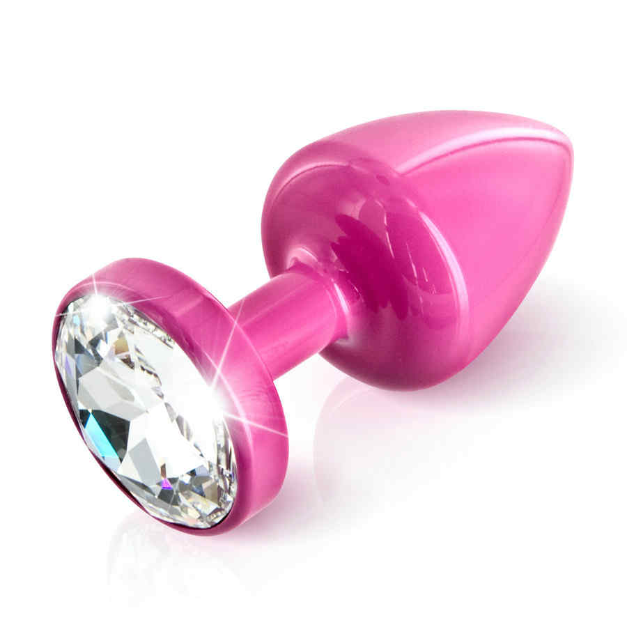 Hlavní náhled produktu Diogol - Anni anální kolík 25 mm, růžový s bílým krystalem