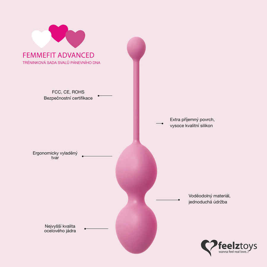 Náhled produktu Sada venušiných kuliček FeelzToys FemmeFit Advanced, 3 ks
