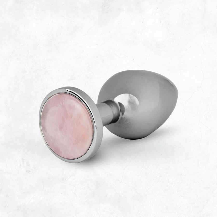 Náhled produktu Kovový anální kolík s růženínem La Gemmes, růžová