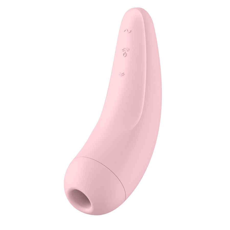 Náhled produktu Stimulátor klitorisu s mobilní aplikací Satisfyer Curvy 2+, růžová