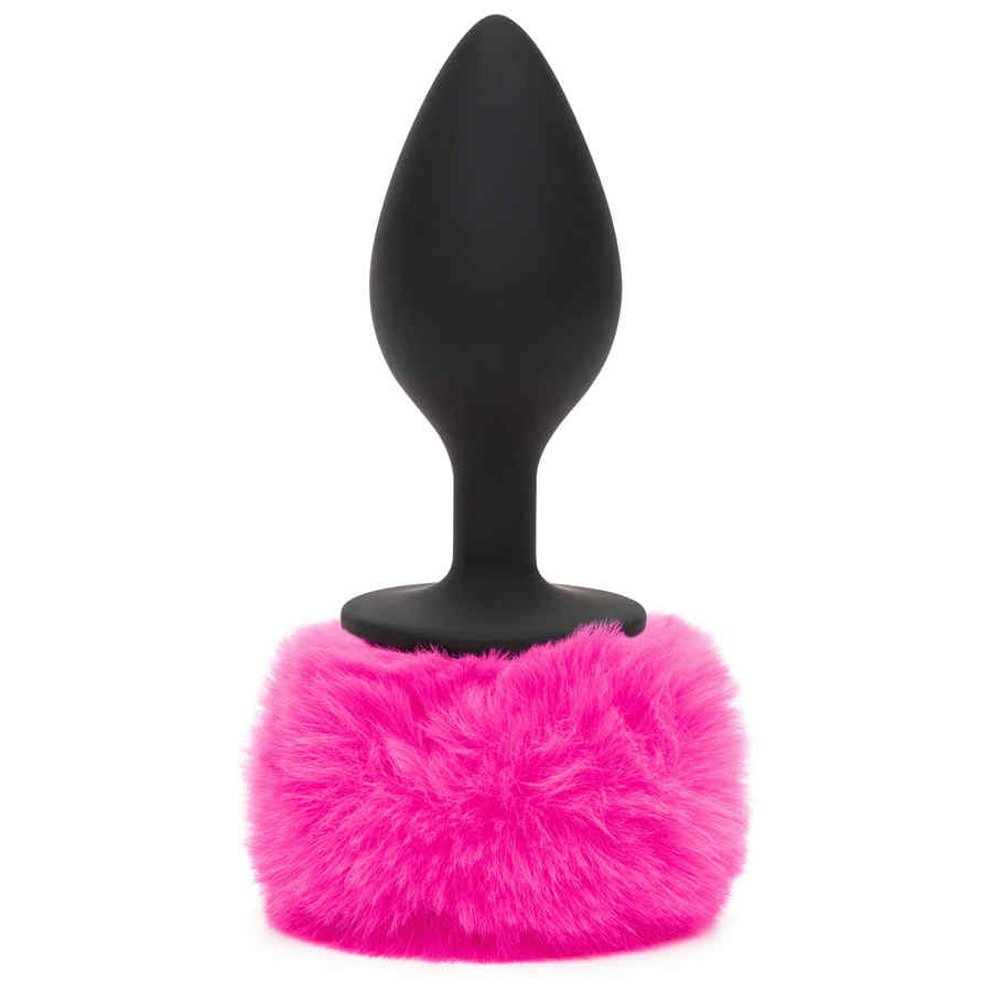 Náhled produktu Anální kolík s ocáskem Happy Rabbit, černá s růžovou, L