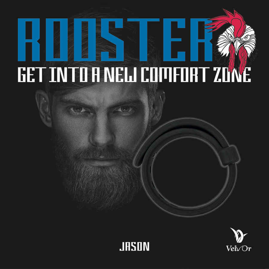 Náhled produktu Nastavitelný erekční kroužek Velv'Or Rooster Jason, černá