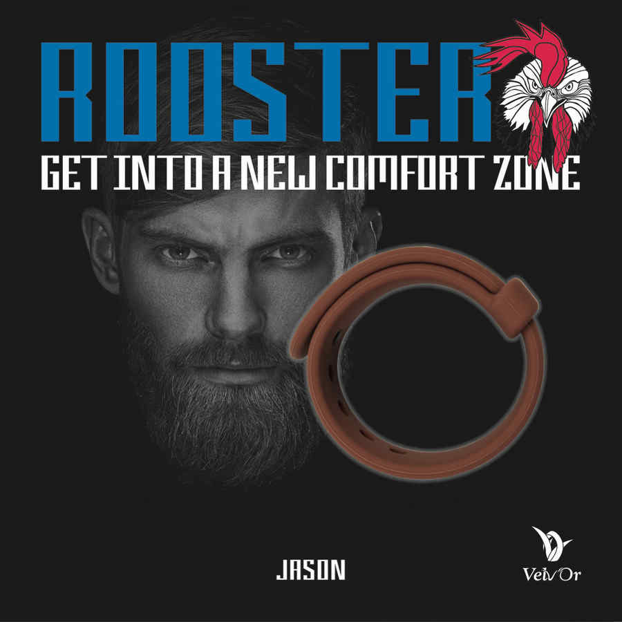 Náhled produktu Nastavitelný erekční kroužek Velv'Or Rooster Jason, hnědá