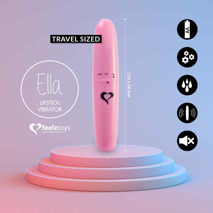 Náhled produktu FeelzToys Ella - vibrátor na baterie, růžová