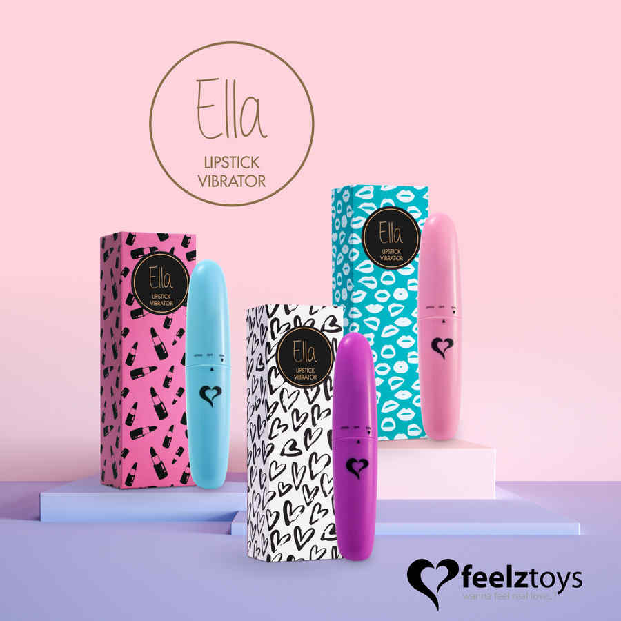 Náhled produktu Vibrátor na baterky FeelzToys Ella Lipstick, růžová