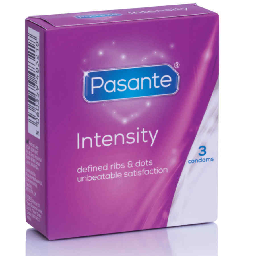 Náhled produktu Vroubkované kondomy Pasante Intensity, 3 ks