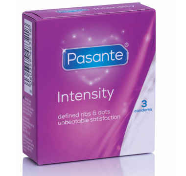 Náhled produktu Vroubkované kondomy Pasante Intensity, 3 ks