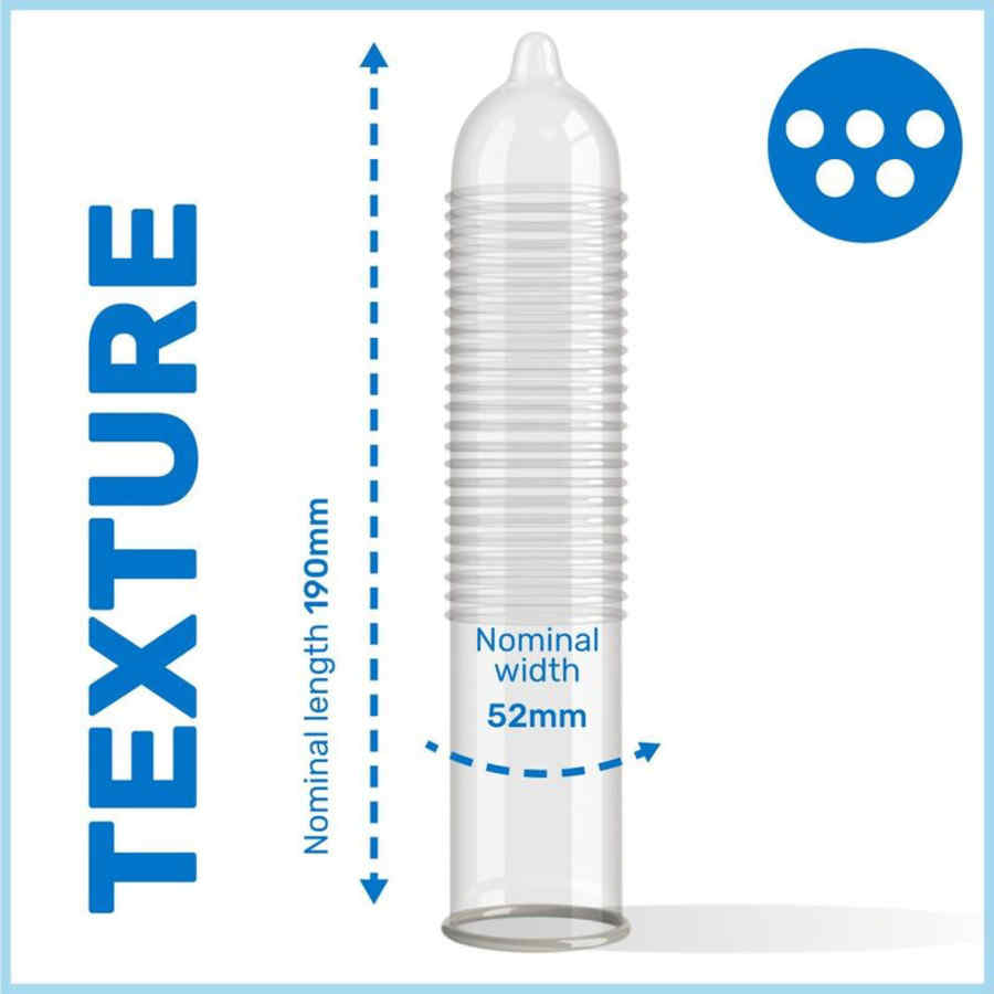 Náhled produktu Vroubkované kondomy Pasante Intensity, 3 ks