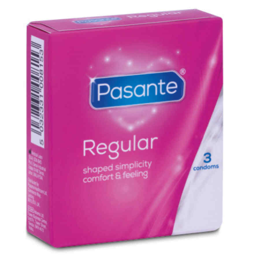 Hlavní náhled produktu Pasante - Regular - tvarované kondomy, 3 ks