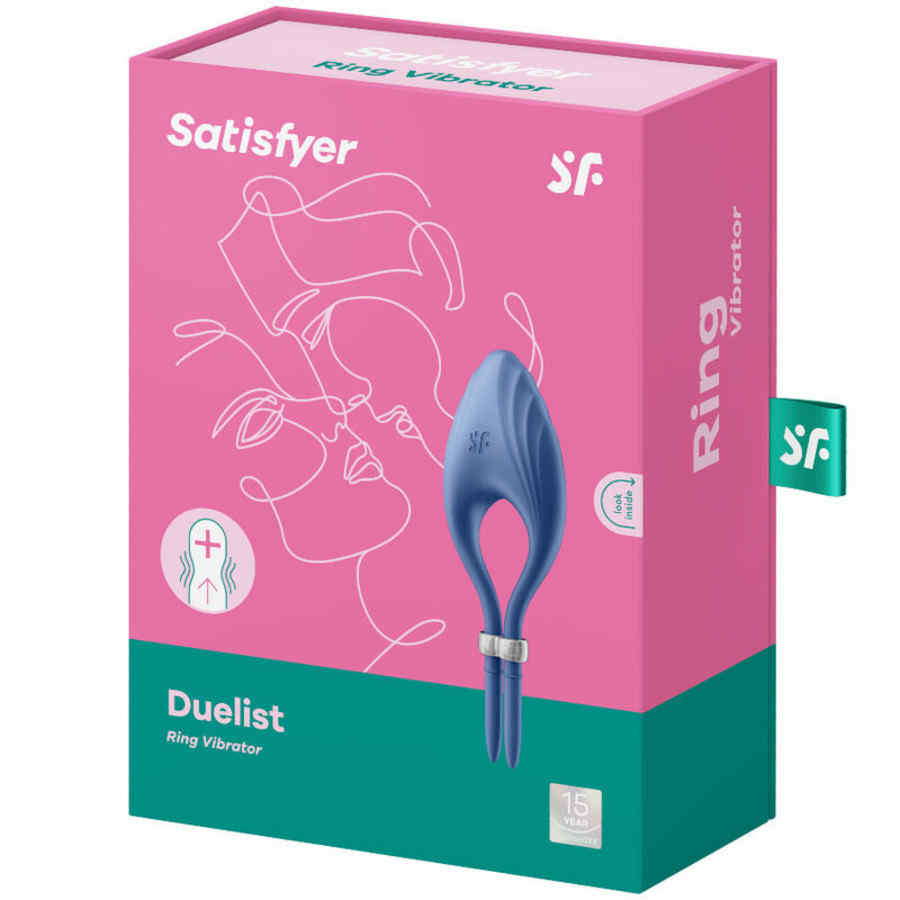 Náhled produktu Utahovací vibrační erekční kroužek Satisfyer Duelist, modrá