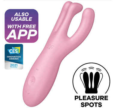 Náhled produktu Satisfyer Threesom 4 - vibrátor s mobilní aplikací, růžová