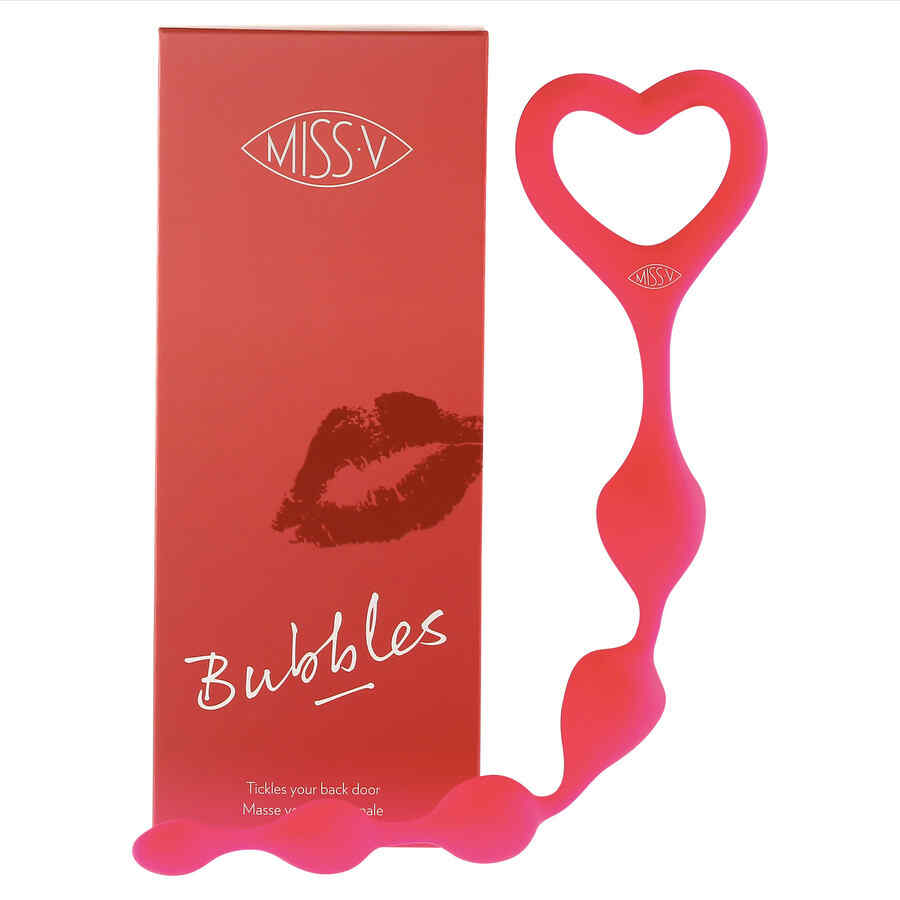 Náhled produktu Anální korálky Miss V Bubbles Anal Beads Electric Pink, růžová