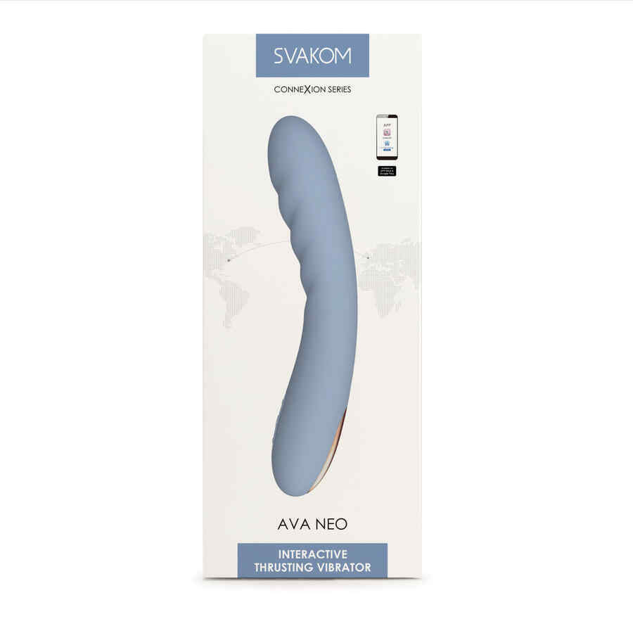 Náhled produktu Svakom - Ava Neo Interactive Thrusting Vibrator Blue