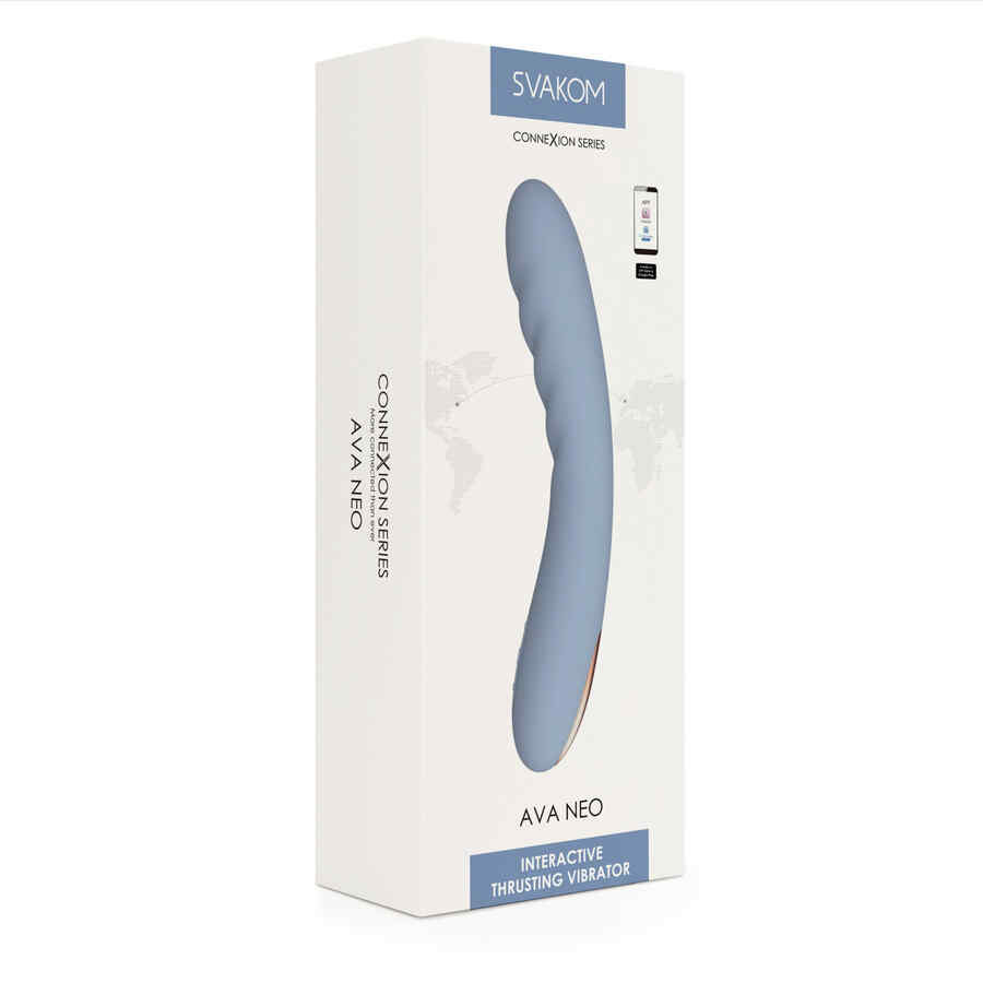 Náhled produktu Svakom - Ava Neo Interactive Thrusting Vibrator Blue