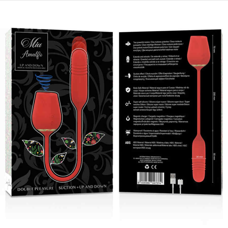 Náhled produktu Pulzátor s podtlakovým stimulátorek klitorisu Mia Amalfi, podtlak + up and down